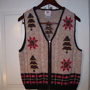 Nutcracker Christmas Sweater Vest Cotton Blend Size Medium